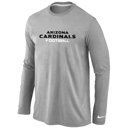 Nike Arizona Cardinals Authentic Font Long Sleeve NFL T-Shirt - Grey